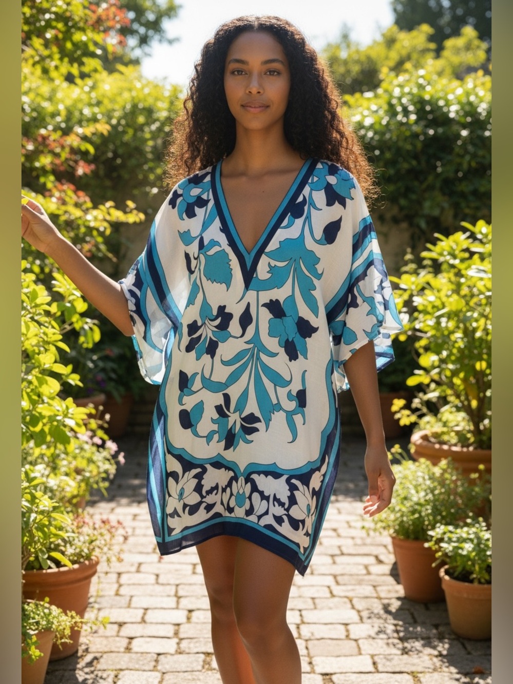 Alicia Bell V-Neck Women’s Swim Cover-Up Tunic